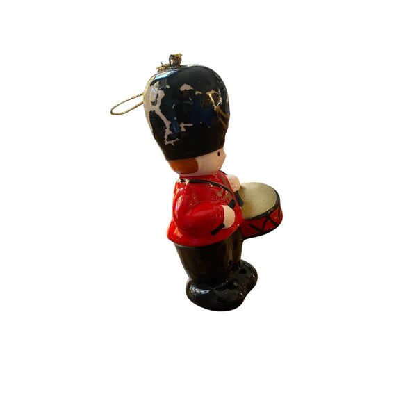 Vintage 1986 LW Rice Toy Soldier Christmas Ornament/Shaker Red & Black Guardsman - Picture 4 of 5